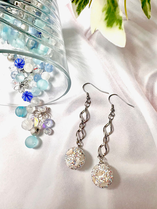 ミラーボール風ピアス